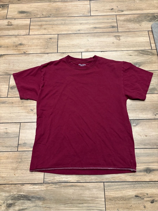Champion Other - Champion Mens Large Blank Maroon Red Short Sleeve Heavyweight T Shirt